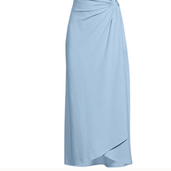 LANDS END Cotton Sleeveless Maxi DRESS Size: SMALL TALL New BLUE - Picture 3 of 5